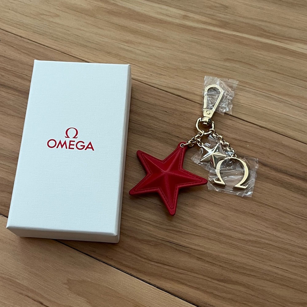 NIB Omega VIP Leather Bag Charm